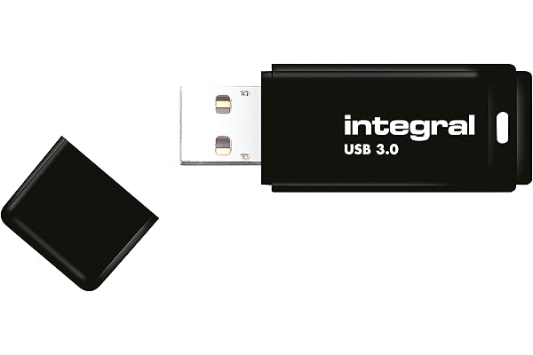 Integral 128GB Clé USB Mémoire 3.2 Gen 1 Super Speed Rapide Noire