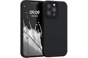 kwmobile Carcasa Compatible con Apple iPhone 13 Pro Funda - Case TPU y Silicona antigolpes - Apto Carga inalámbrica - Negro