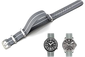 Niziruoup Uhrenarmbänder Elastisches Nylon Französischer Fallschirm NATO Nylon Einteiliges Militärersatzband für Männer Frauen Gebürsteter Edelstahl Schnalle Uhrenarmband 18mm 20mm 22mm