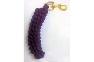 NATURE CHILD Corda in cotone per cavallo/pony, con clip in ottone, 1,8 m, colore: viola