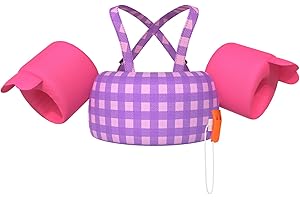 HeySplash Chaleco de Natación para Niños, Manguito de Natación con Correa Ajustable, Flotador de Piscina para Niñas de 13-30/22-44lbs, Flotador para Niños Aprendan a Nadar
