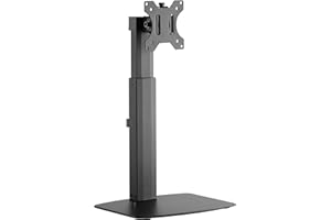 RICOO VESA uchwyt stołowy do monitora o przekątnej ekranu 17-32 cali, 1 ramię monitora TS4011, uchwyt na ekran, pochylany, wychylny uchwyt do monitora