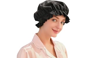 ZIMASILK 100% Mulberry Silk Bonnet for Women Hair Care, Double Layered, Silk Hair Wrap for Sleeping with Elastic Stay On Head