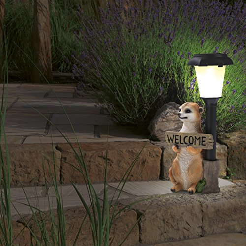 EASYmaxx Solar-Leuchte LED Erdmännchen Welcome 1,2V ( Garten-Dekoration, Gartenlampe, Gartenleuchte ) - 7