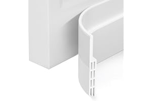 DESDIRA Bas de Porte Isolant, Anti-courant d'Air & étanchéité Porte Souple Silicone Boudin de Porte Isolant Froid pour l'isolation Contre le Froid, Bruit & l’humidité (Blanc, 1 Rouleau (5 cm x 100 cm))