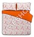 Complete Single Bedding 1 Single Flowers Orange Butterfly 100% Cotton