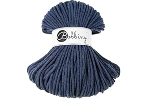 Bobbiny Premium 5mm Braided Macrame Cord (Jeans) 100m