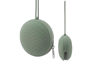 BABYZOCO Portachupetes para Bebe, Caja de Chupete de Silicona, Estuche para Guardar Chupete, Guardachupetes, Bolsa chupetes, Funda chupetes, con cremallera, Sin BPA, Silicona, Unisex, Verde claro