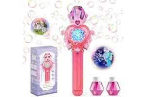 P PANACARE PANACARE Magic Bubble Wand for Kids Electric Bubble Machine with Light/10000+Bubbles/10 Holes Automatic Bubble Blower Portable Outdoor Bubble Maker Toys Gift for Girl Boys Summer Party Wedding