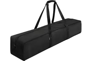 Shengruili Bolsa de Trípode 80x20cm, Negra, con Cremallera y Asa, para Soportes de Luz y Monopie, Resistente al Agua y Portátil