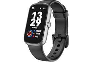 anyloop Fitness Tracker, 1,47 Zoll Fitnessuhr mit Pulsuhr SpO2 Sleep Tracker Schrittzähler IP68 Wasserdicht Smartwatch Aktivitätstracker 100+ Sportmodi Sportuhr für Damen Herren, Schwarz