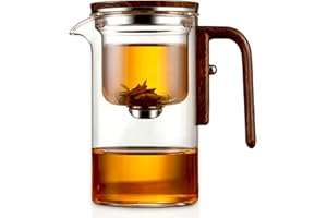 WANWEN Enchanti Tea Pot, Witchcraft TeaPot, Magic Teapot with Infuser, Enchanted Glass Teapot with Strainer, Press Control Magic Tea Pot, Enchantipot Magic Tea Pot (720ml)