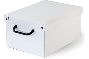 Lavatelli 1 Unità, Scatola armadio in cartone, contenitore per vestiti e biancheria, per cambio stagione e cameretta bambini. Scatola regalo. Organizer Portaoggetti SMALL BIANCO, 25x35x17,5 cm