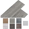 INMOZATA 36Pcs Self-Adhesive PVC Flooring Planks Floorboard Planks Waterproof Floor Stickers for Kitchen Bedroom Bathroom Home Floor Tile 91.5 X 15.2CM (Grey)