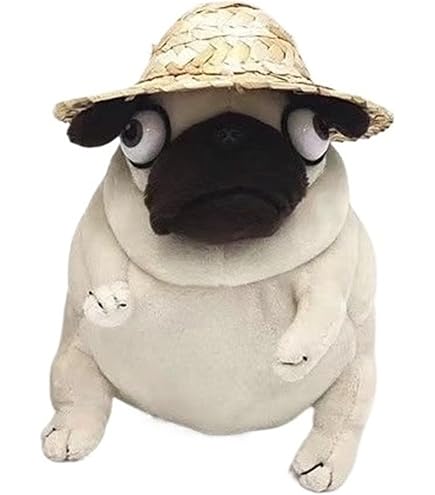 LB Super Cute Lying Pug Soft Toy 23 Cm