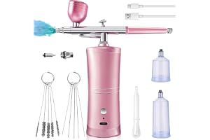 Airbrush set med kompressor, blockeringsfritt högtrycks-airbrush-set med munstycke, rengöringsborstset, multifunktionell hand