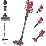 Hoover H-FREE 100 HF122RH 011 Scopa Elettrica Senza Fili, Senza Sacco, Ciclonico, Batteria 22V, Autonomia 40 Min, Argento/Ros