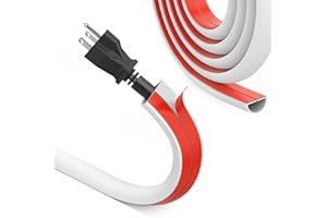 REFLYING Mini Canalina Portacavi, Canali a Cavo Semicircolare, Nastro Autoadesivo Canalina per Nascondere 1 Filo, Copricavo Flessibile per Cavi sul Pavimento della Parete, Bianco, 15mm×10mm – 3 Metri