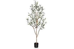 ‎KAZEILA Kazeila Olivenbaum Künstlich 120cm Kunstpflanze Groß Künstliche Pflanzen Fake plastikpflanzen im Topf für Home Decor Zimmerdeko Schlafzimmer Dekoration