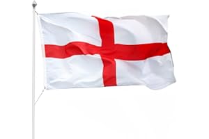 KIKISML England Flag 3x5FT (90x150cm), Flag of St George with Eyelets, Vivid Color Fade Proof Great British Flags for Sports Events and Indoor and Outdoor decoration