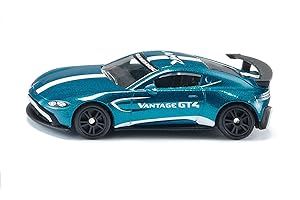 siku 1577, Aston Martin Vantage GT4, Zabawkowy samochód, Metal,Tworzywo sztuczne, Niebieski, Lakierowanie Metallic, Duży tylny spojler, Sportowe obręcze, Wiernie odwzorowany design