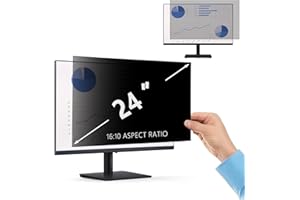 PaceBid 24 Inch Privacy Screen Filter for 16:10 Aspect Ratio Laptop/Computer Monitor Anti-scratch Anti-Glare Protector Anti-Spy Protector Film Filter Privacy Widescreen Display (24", 16:10)
