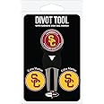 Team Golf NCAA Divot Tool with 3 Golf Ball Markers Pack, Markers are Removable Magnetic Double-Sided Enamel