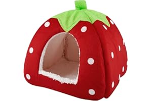 Luckious Pet Tent House - Cozy and Portable Mongolian Style Pet Bed, Warm Shelter for Dogs and Cats, Easy to Carry for Indoor and Outdoor Use(Red)