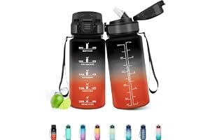 Mulbijeo 500ml flaska, Reutilizables Vattenflaska med sugrör, BPA-fri och läckagesäker, grundskola, motiverande vattenflaskor, för skola, löpning, gym, kontor