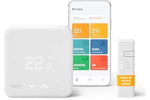tado° Termostato Inteligente Cableado – Kit de Inicio V3+, Control inteligente de calefacción, fácil instalación, diseñado en Alemania, compatible con Amazon Alexa, Siri y Asistente de Google