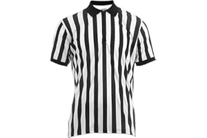 Aznever Schiedsrichter Trikot, Streifen-T-Shirt, Kuscheliges Kurzarmhemd Mit Kragen, Schweißableitendem Stoffmaterial, Maschinenwaschbar, Sportbekleidung Gestreiftes Shirt Für Damen Herren Erwachsene
