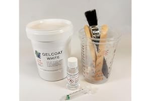 SWINDON COMPOSITE SUPPLIES Marine White Gelcoat 1kg - Lloyds Approved - Polyester - MEKP Hardener inc