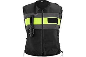 YXYECEIPENO Gilet Moto avec Airbag Déclenchement Mécanique De L'airbag en 0,2 Seconde Tissu 500D, Résistant À l'usure Et Respirant Gilet Réfléchissant pour La Moto Et Les Sports Équestres Gilet airbag Moto