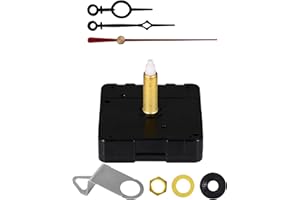 WinTaim Aggiorna Il Tuo Progetto di Orologio Fai-da-Te con meccanismi di Orologio silenziosi ad Albero Lungo - Perfetto per Pannelli Spessi! (Lunghezza Totale dell'albero 32 mm, lancette A)