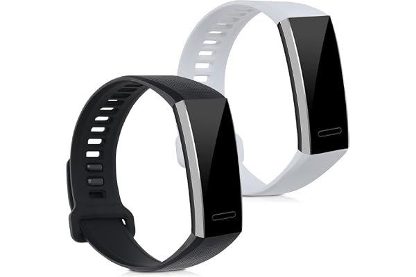kwmobile Bracelet compatible avec Huawei Band 2 / Band 2 Pro bracelet - 2x bracelet de rechange en silicone pour fitness tracker