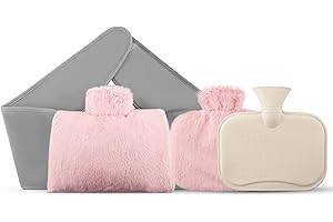 ‎BRILUMIN BriLumin Wärmflasche mit Bezug, 3-Teiliger Wärmflaschengürtel, Kinderbettflasche für Erwachsene Wärmflaschen Auslaufsicher zur Schmerzlinderung Geschenke