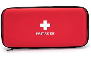 Jipemtra First Aid Hard Case Empty, First Aid Hard Shell Case First Aid EVA Hard Red Medical Case for Home Health First Emergency Responder Empty Camping Outdoors (Red A3)