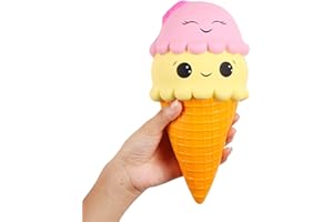 Anboor Squishies Cono de Helado Jumbo Lentamente Creciente Kawaii Lindo Super Grande Squishies Juguetes de Descompresión Perfumados 1 Unids
