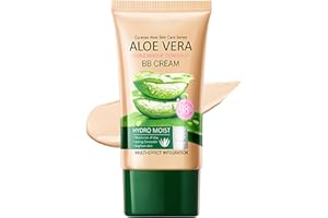 EONFAVE BB Cream, Aloe Vera Getönte Tagescreme, Feuchtigkeits & Wasserfest Cushion Foundation, Atmungsaktives & Leichtgewicht Concealer mit Volle Abdeckung, Langlebig Tinted Moisturiser, Gleichmäßige Hautton