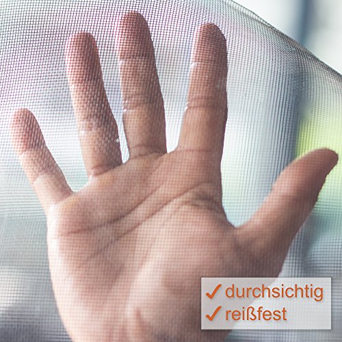 Fenster Fliegengitter von INSECT-X (zuschneidbar für alle Fenster bis 130×150 cm Größe) Fliegennetz Gitter zum Schutz vor Insekten wie Fliegen und Mücken | 3er Pack – hochwertig – durchsichtig | Insektenschutz Fliegenschutz Mückenschutz Netz - 2