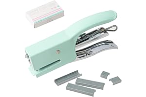 QEEROYO Fatta a Mano Piccola Cucitrice Portatile, Cuce Fino a 16 Fogli, per Tenere in Ordine i Documenti