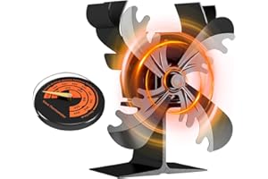 XINYIQI Ventilador de estufa silencioso para tubo de horno/estufa de leña/fuego (edición navideña)