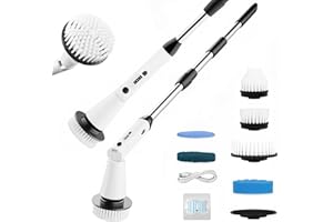 Airlovers Electric Cleaning Brush 2025,Waterproof Electric Spin Scrubber with Replaceable Brush Heads, Adjustable Angle, Lightweight & Flexible for Bathroom, Kitchen, Tiles, and More