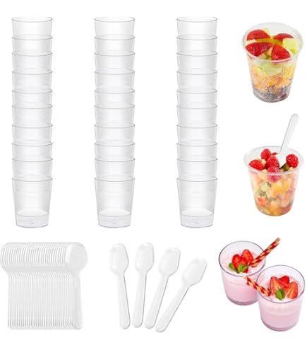 Vasos Chupito De Plástico Duro - Pack De 300 Unidades, 2cl, Transparentes, Reutilizables Y Aptos Para Lavavajillas