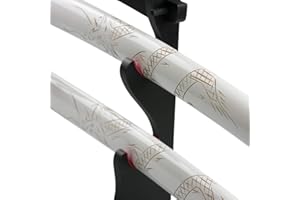 Epic Swords Katana Wakizashi White Dragon Daisho Samuraischwert Schwertpaar Deko Stumpf mit Schwertständer und Zubehör