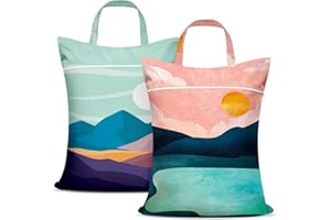 NIDOUL 2 Stück großer Reise-Wäschesack, wasserdicht, mit Griff, waschbar, schmutzige Kleidertasche für Reisen, nass, trocken, Badeanzug, Workout-Tasche für Fitnessstudio, Kleidung, Wäsche, nasse Kleidung