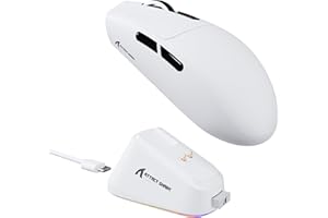 ATTACK SHARK G3PRO Gaming Mouse with Magnetic Charging Dock, PixArt PAW3311 Gaming Sensor, BT/2.4G Wireless/Wired Gaming Mouse, 25000 DPI, Gamer Mice for Win11/Xbox/PS/Mac (White)