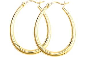 KISSPAT orecchini a cerchio grandi per Donna, orecchini a cerchio in argento sterling S925 Orecchini a cerchio grandi leggeri ipoallergenici per regalo di gioielli da donna