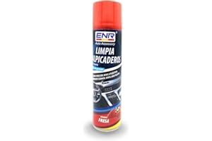 ENR-Limpia Salpicaderos Coche, Limpiador Tapiceria Coche,Limpia Tapicerias Coche Vinilo Y GOMA-Protector Interior Coche Protege Daño UV-Aire Evolución（FRESA）EFECTO MATE-400ml