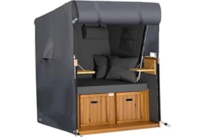 CLIMECARE Housse Protectrice Universel pour Corbeille de Plage - Tissu Haute qualité 420D Oxford，128 x 105 x 165/140 cm